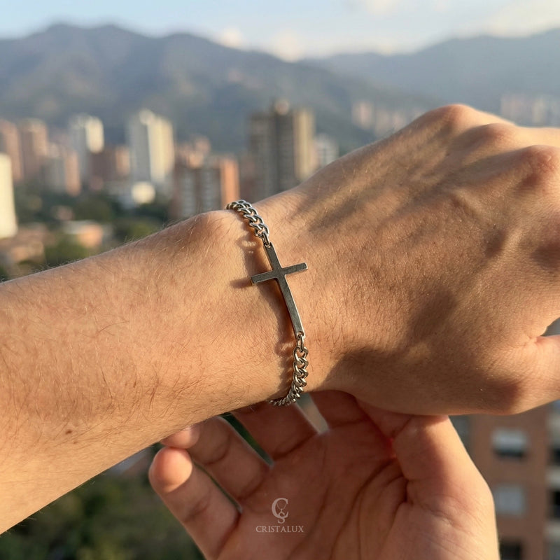 PULSERA CRUZ 4MM